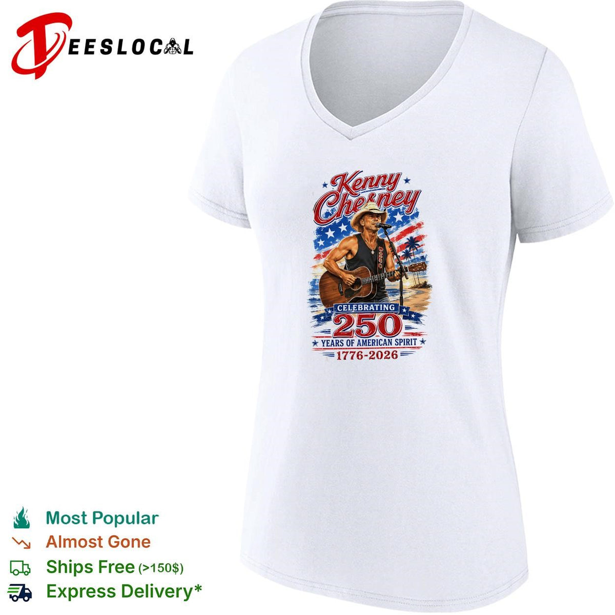 Celebrating 250 years of American spirit guitarist portrait flag poster shirt
