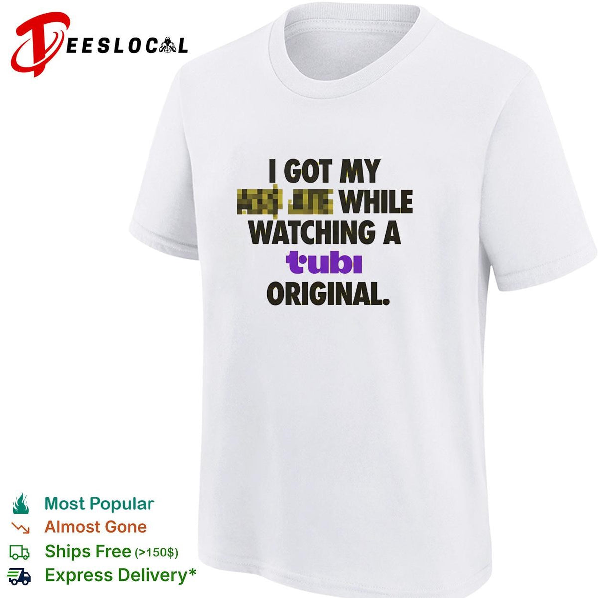 Censored joke streaming original humor bold text shirt