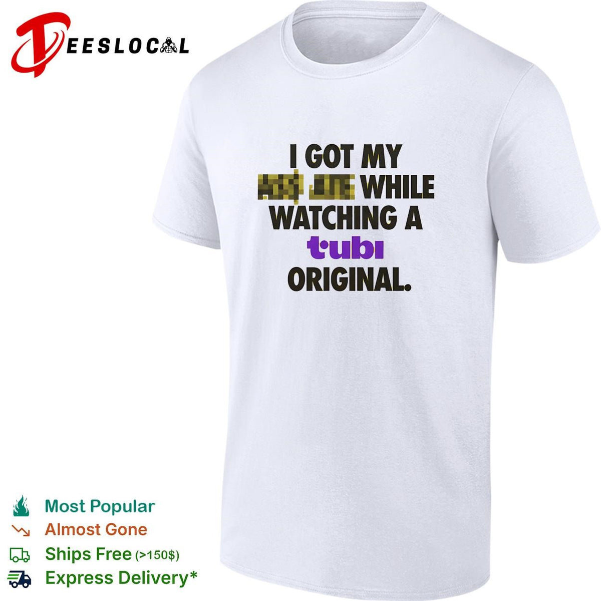 Censored joke streaming original humor bold text shirt