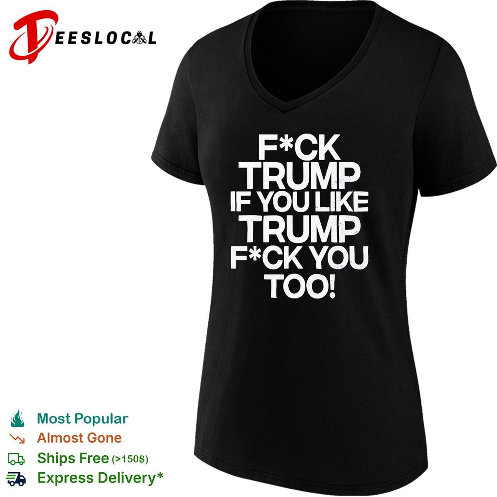 Censored profanity political opinion bold text shirt