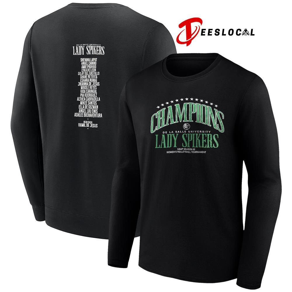 Champions Lady Spikers De La Salle university name roster shirt