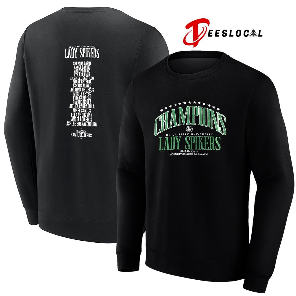 Champions Lady Spikers De La Salle university name roster shirt