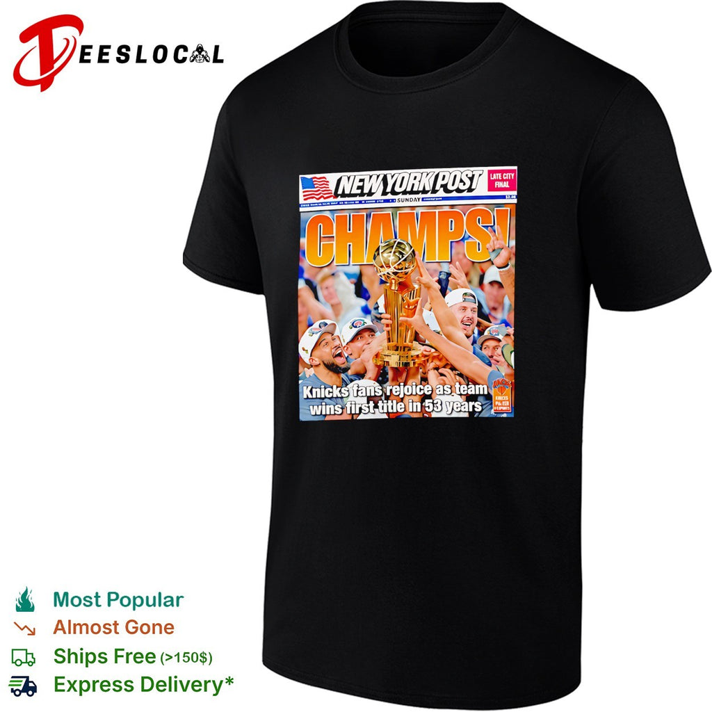 Champs newspaper front page basketball celebration shirt