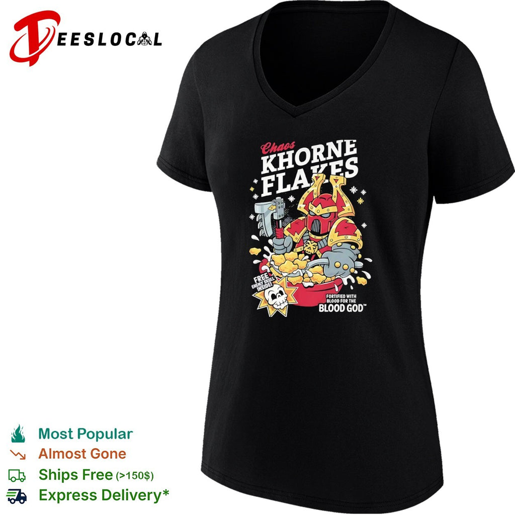 Chaos Khorne Flakes Warhammer 40000 Free Enemy Skull Inside Blood for the Blood God shirt