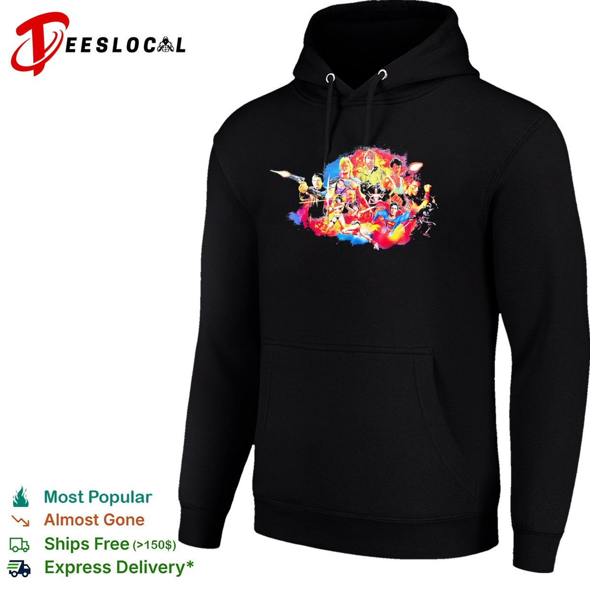Charles Bronson He-Man Chuck Norris Sylvester Stallone Jean-Claude Van Damme Superman shirt