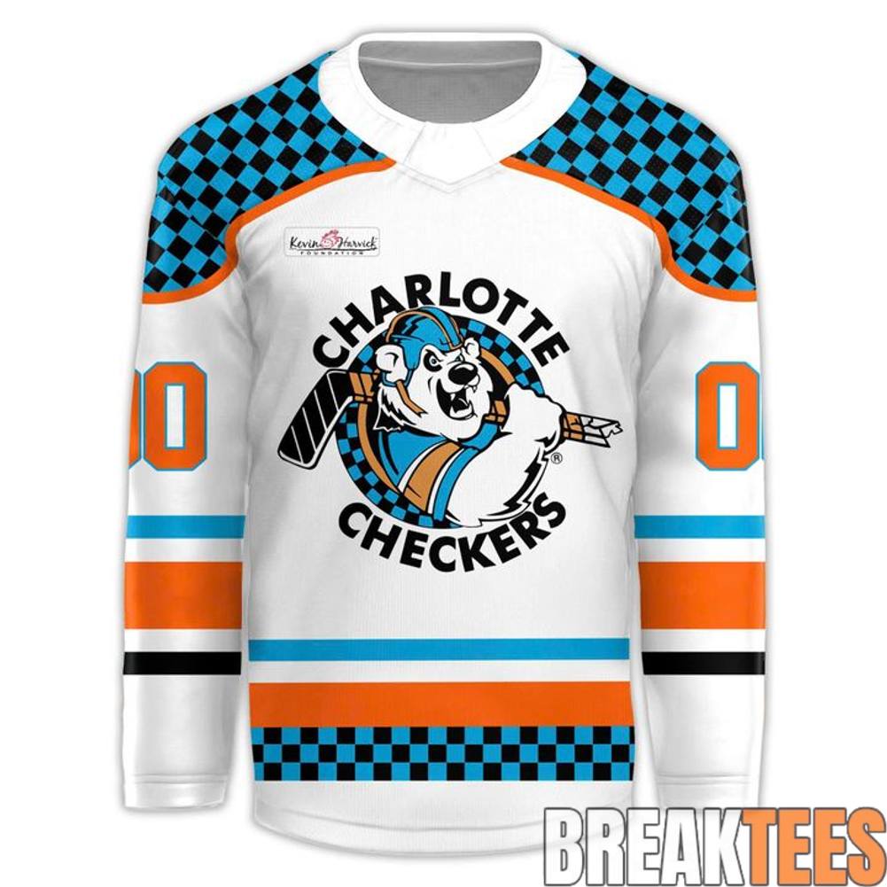 Charlotte Checkers Throwback 90s Hockey Jersey
