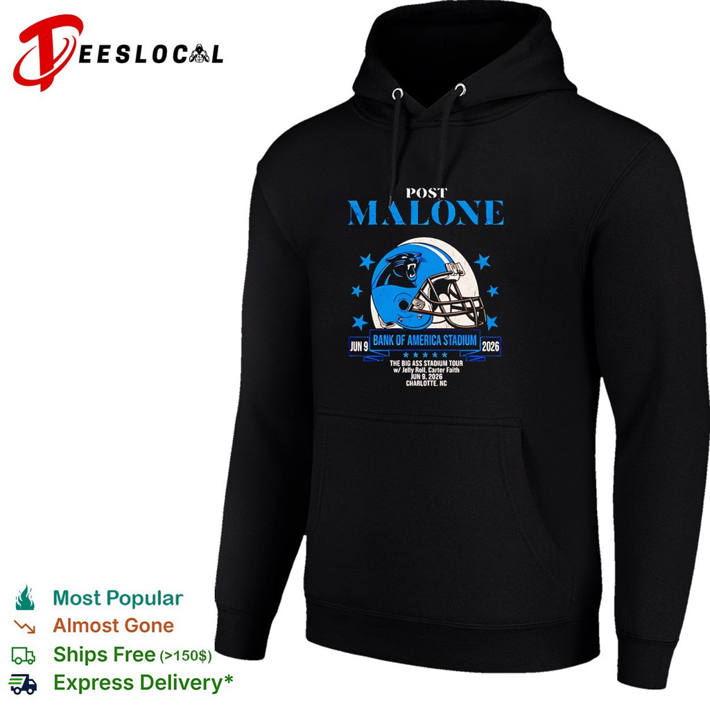 Charlotte Panthers x Post Malone Bank of America Stadium Big Ass Stadium Tour June 2026 shirt