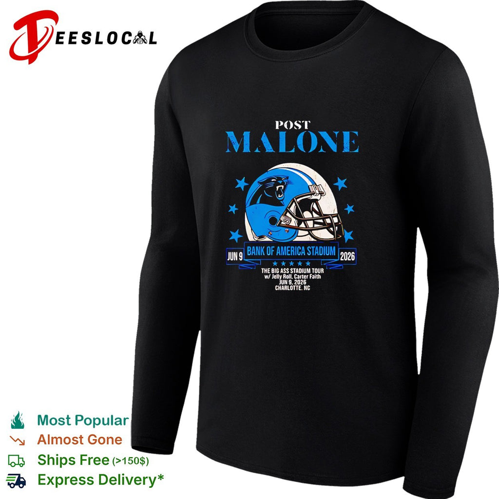 Charlotte Panthers x Post Malone Bank of America Stadium Big Ass Stadium Tour June 2026 shirt
