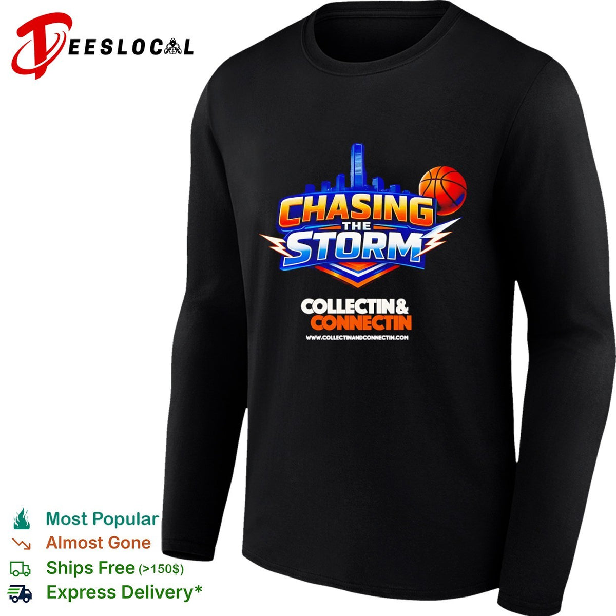 Chasing the storm collectin and connectin basketball shirt