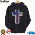 Chicago Baseball Cross Christian Faith Christ Strengthens Me T Shirt
