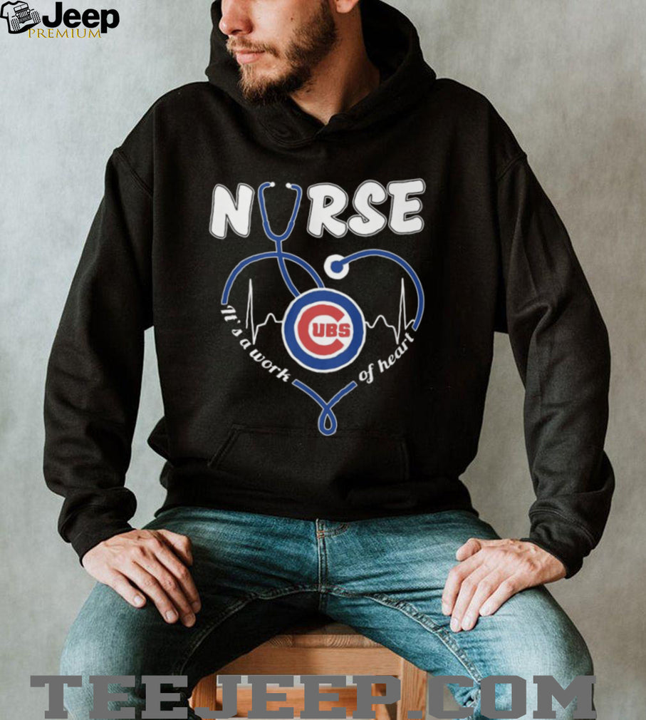 Chicago Baseball Nurse T Shirt Cute Stethoscope Heart Professional Apparel