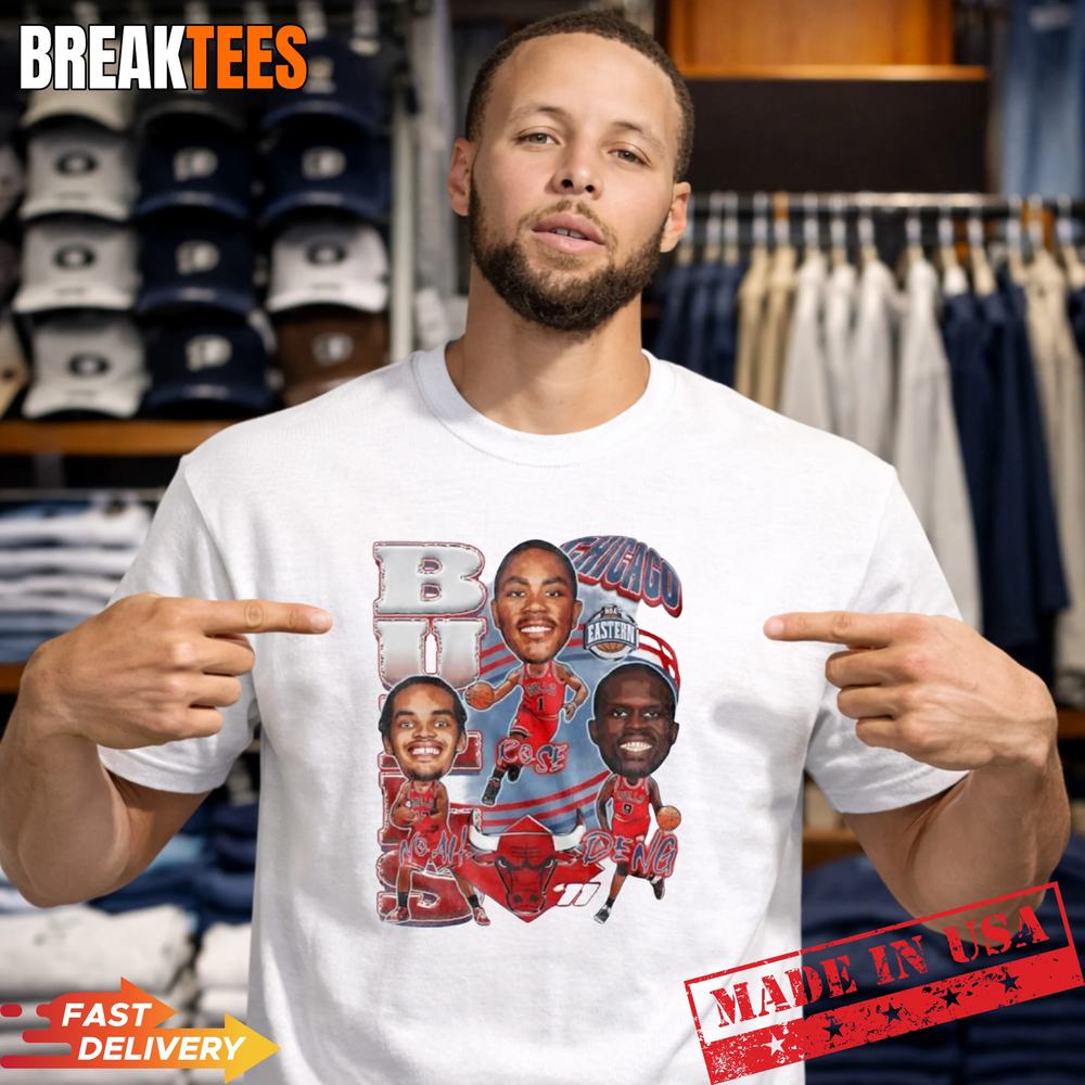 Chicago Bulls NBA 2011 caricature vintage t-shirt