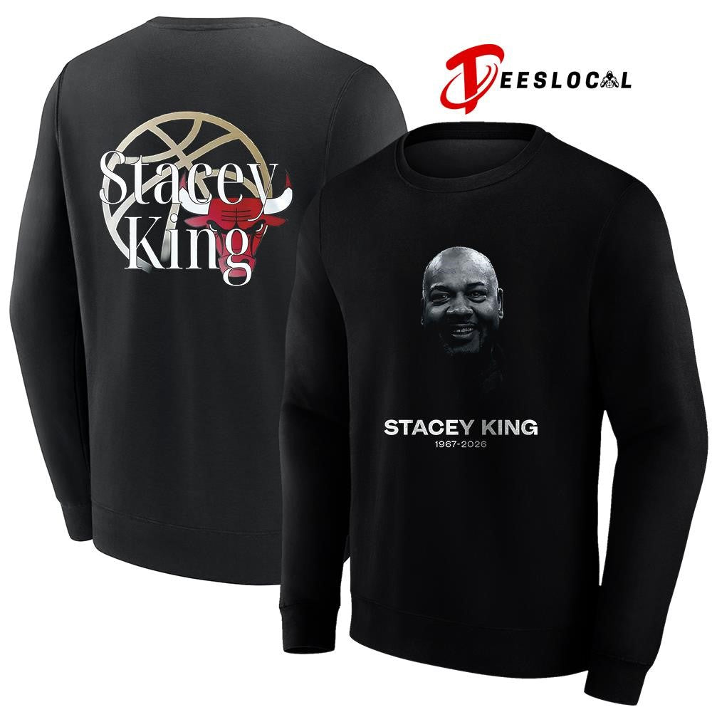 Chicago Bulls Stacey King in loving memories portrait shirt