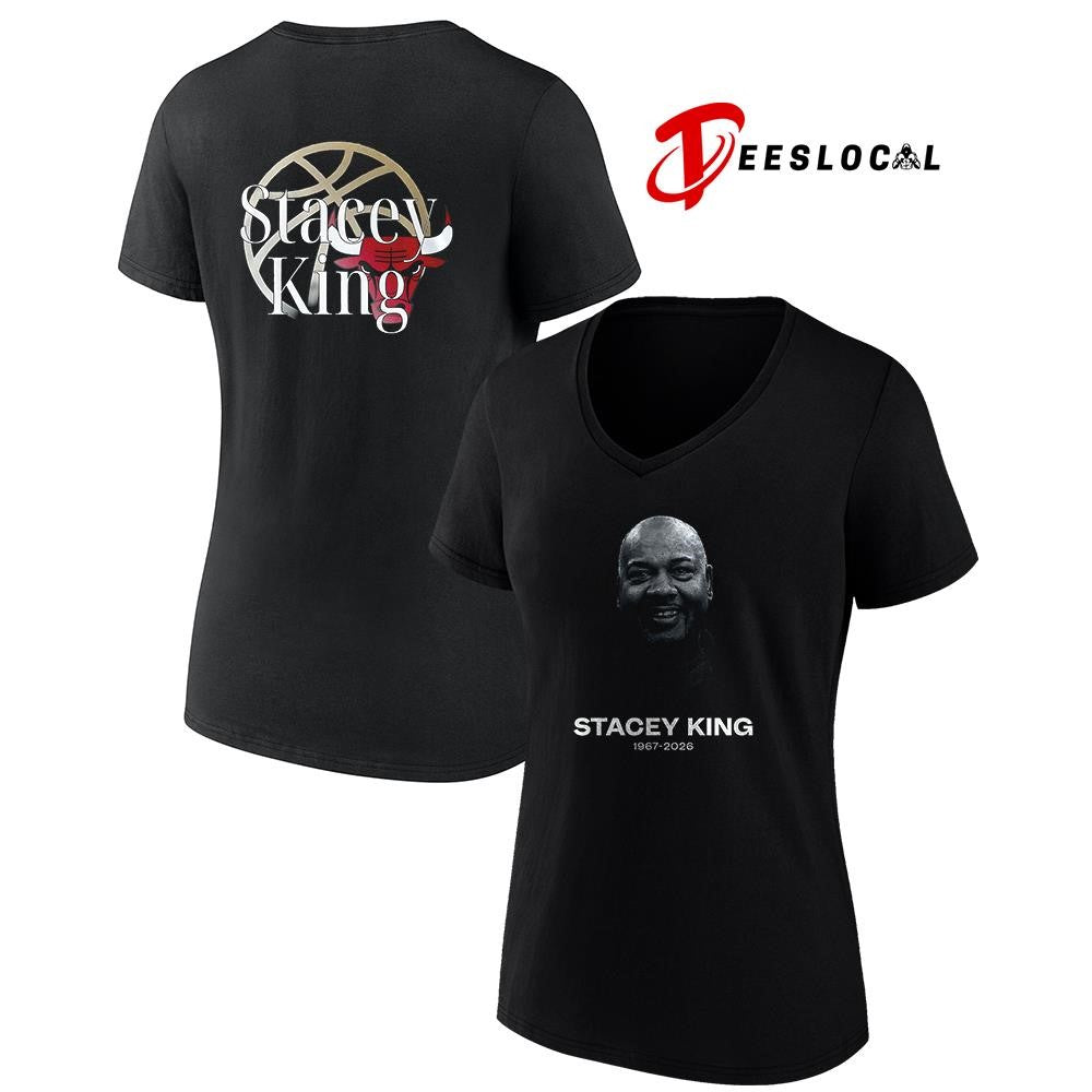 Chicago Bulls Stacey King in loving memories portrait shirt