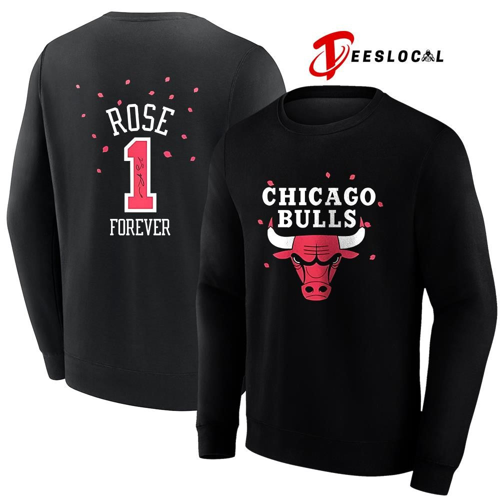 Chicago Bulls collaborate Derrick Rose forever logo signature shirt