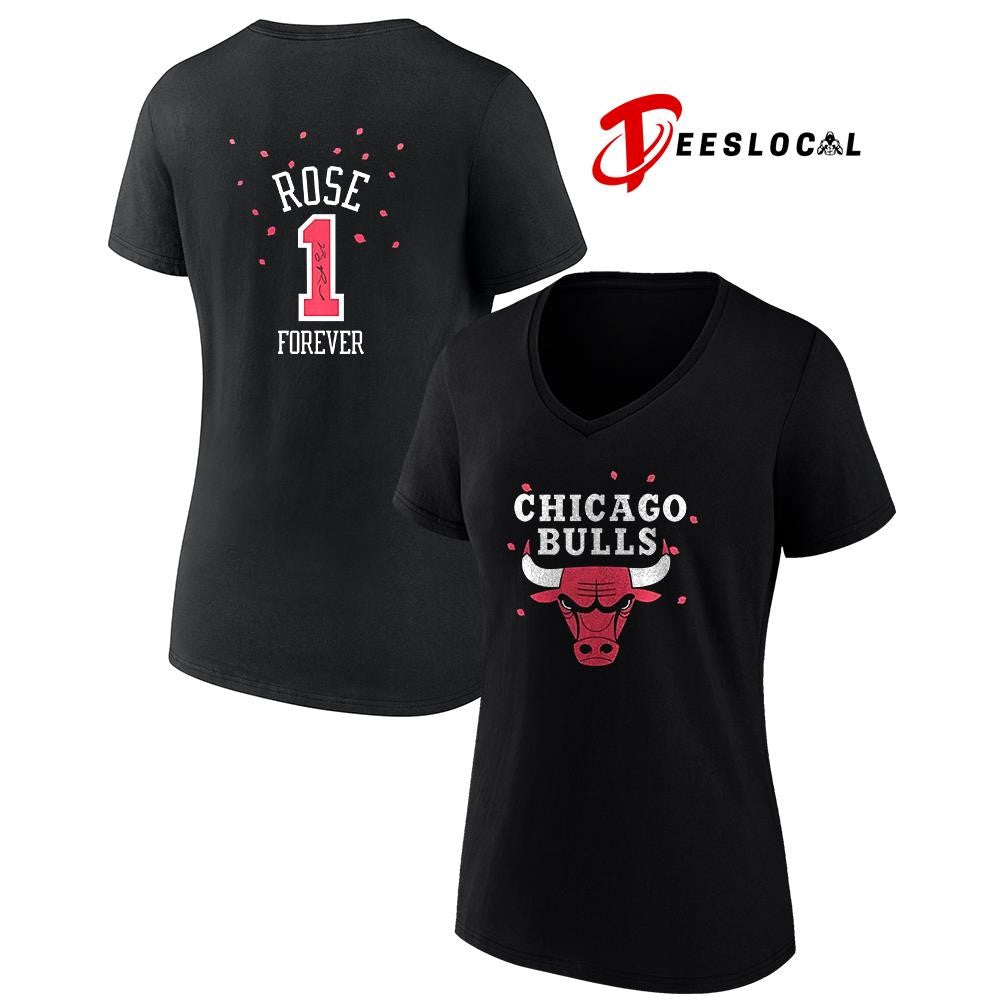 Chicago Bulls collaborate Derrick Rose forever logo signature shirt