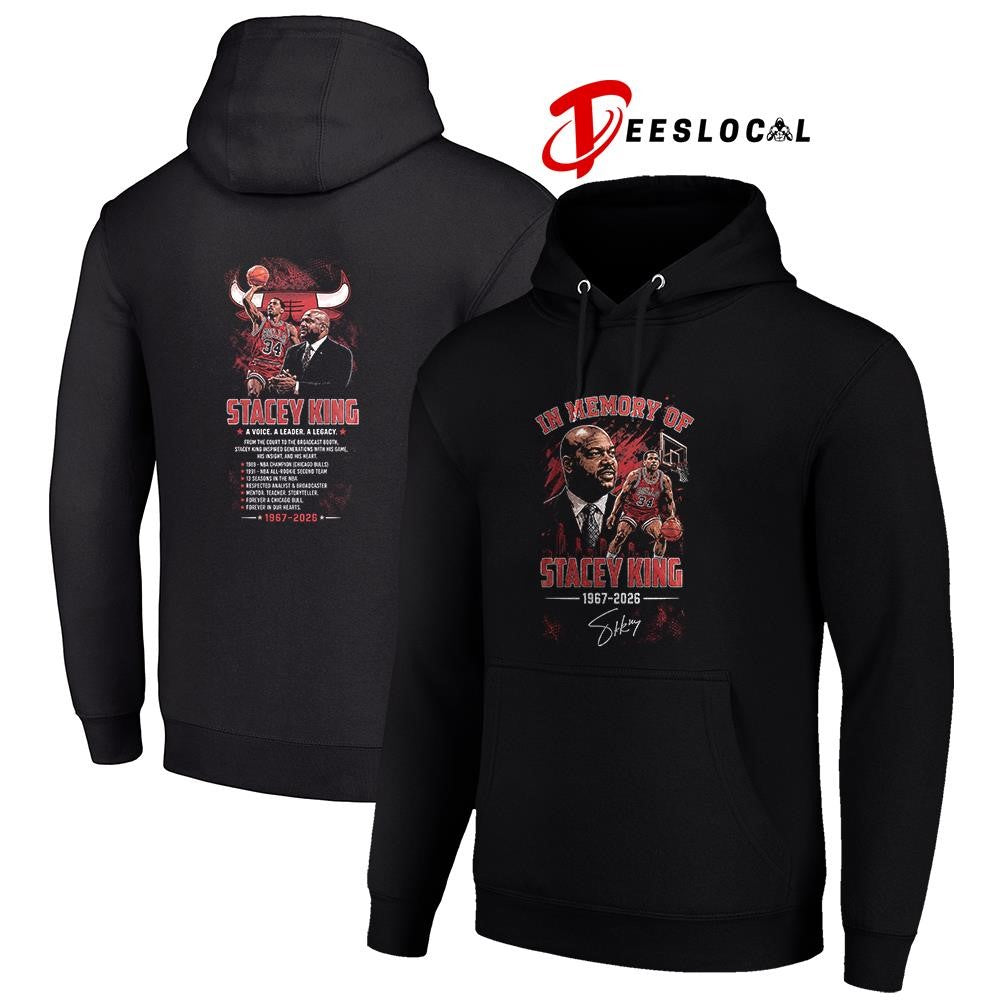 Chicago Bulls in memory of Stacey King a voice a leader a legacy graphic signature shirt