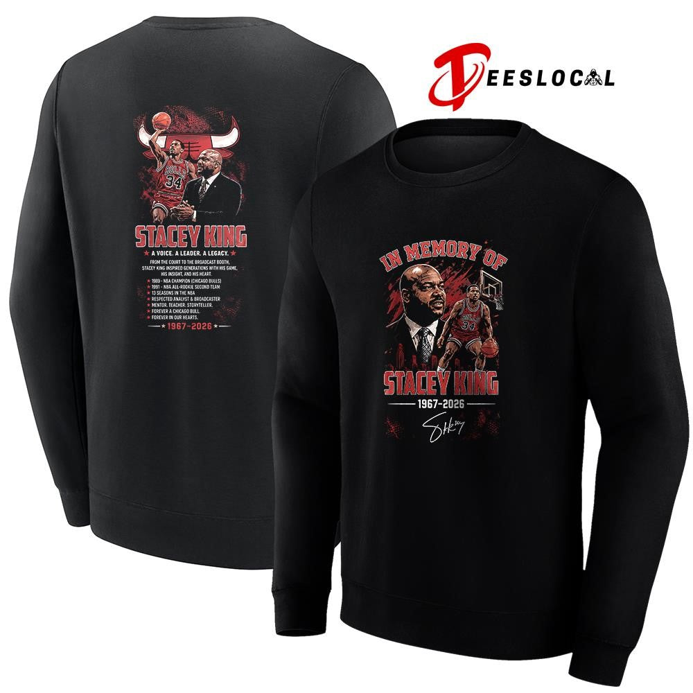 Chicago Bulls in memory of Stacey King a voice a leader a legacy graphic signature shirt