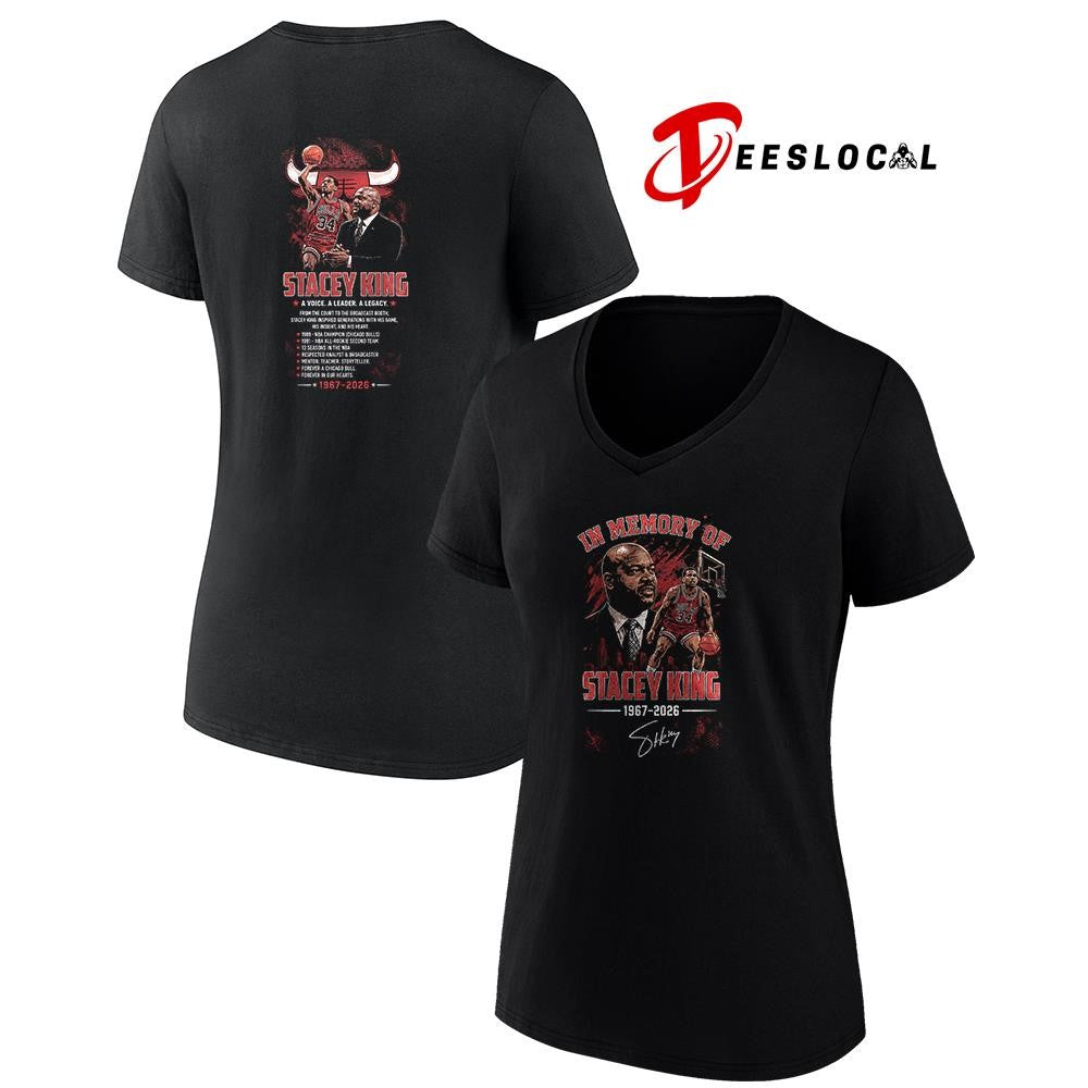 Chicago Bulls in memory of Stacey King a voice a leader a legacy graphic signature shirt
