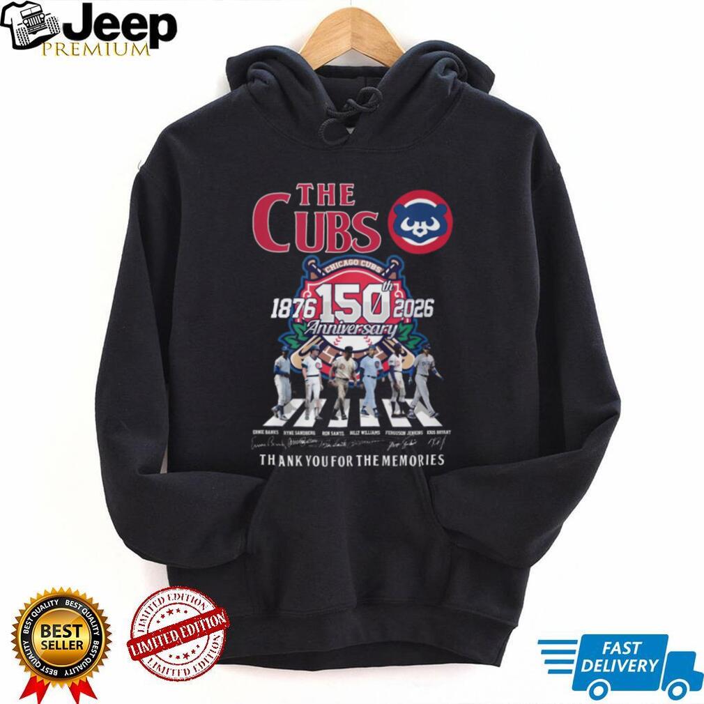 Chicago Cubs 150th Anniversary 1876 2026 Legends Signature T Shirt