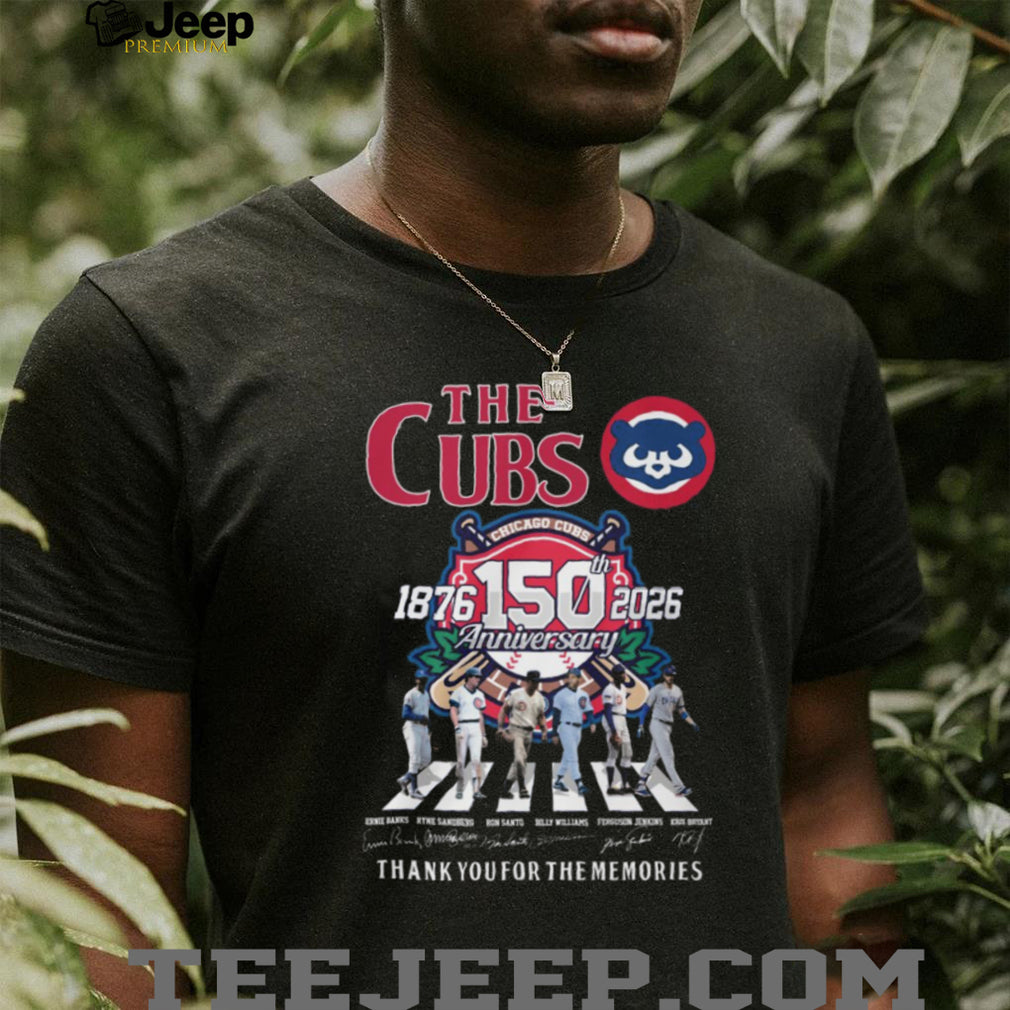Chicago Cubs 150th Anniversary 1876 2026 Legends Signature T Shirt