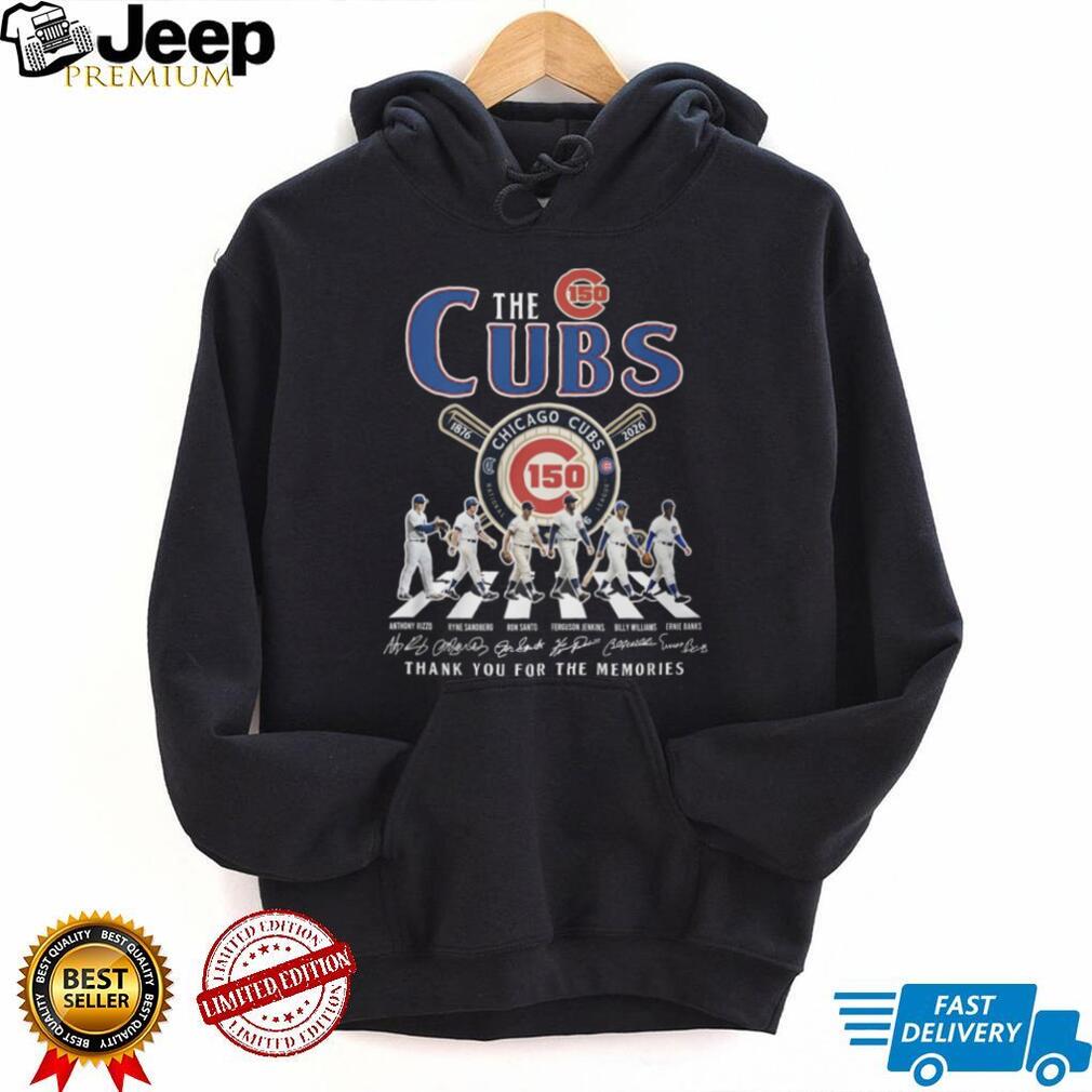 Chicago Cubs 150th Anniversary Legends Signature Abbey Road T Shirt