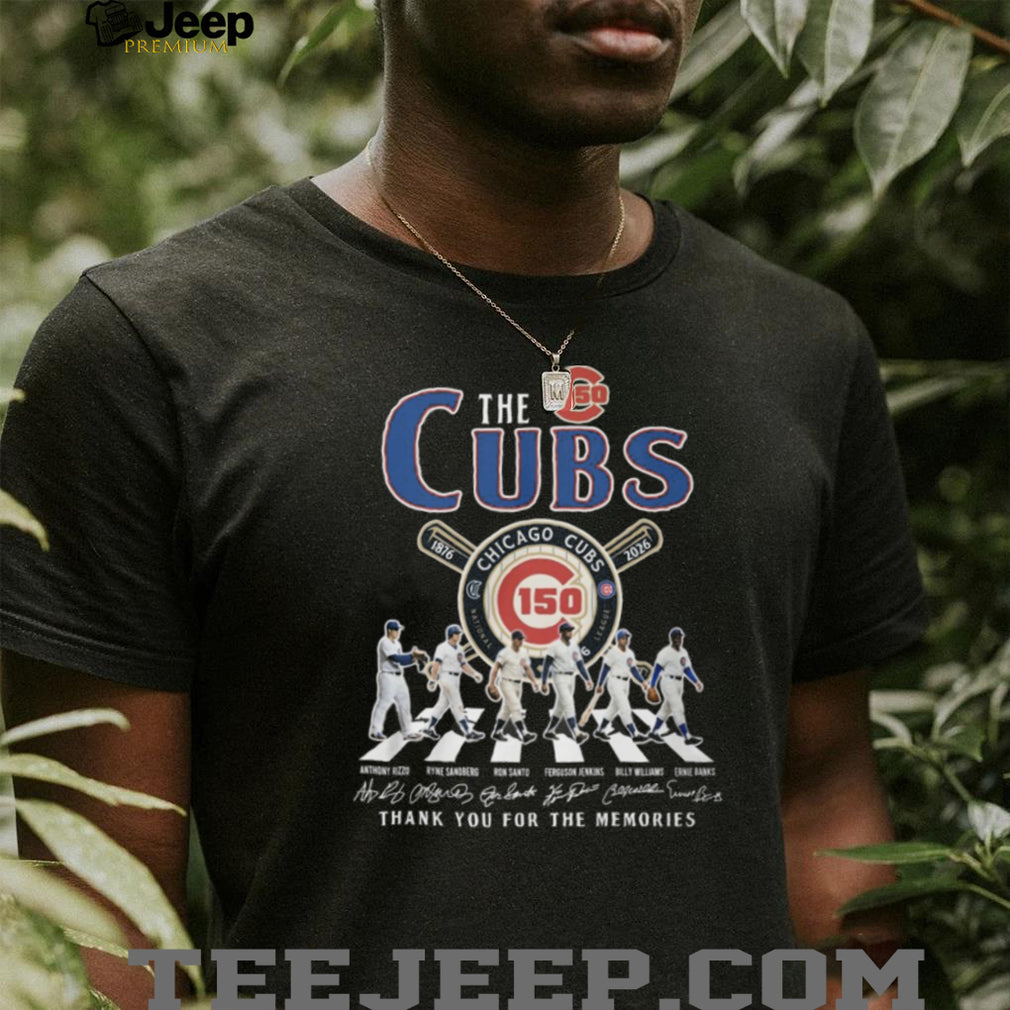 Chicago Cubs 150th Anniversary Legends Signature Abbey Road T Shirt