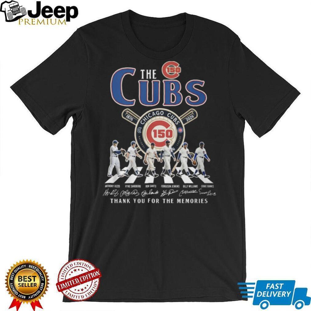 Chicago Cubs 150th Anniversary Legends Signature Abbey Road T Shirt
