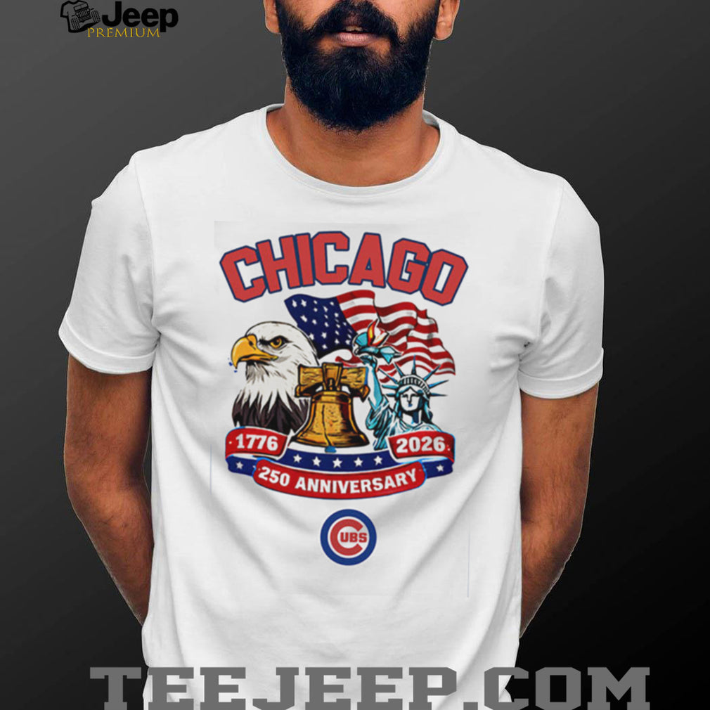 Chicago Cubs 250th Anniversary 1776 2026 Patriotic Baseball Jersey T Shirt