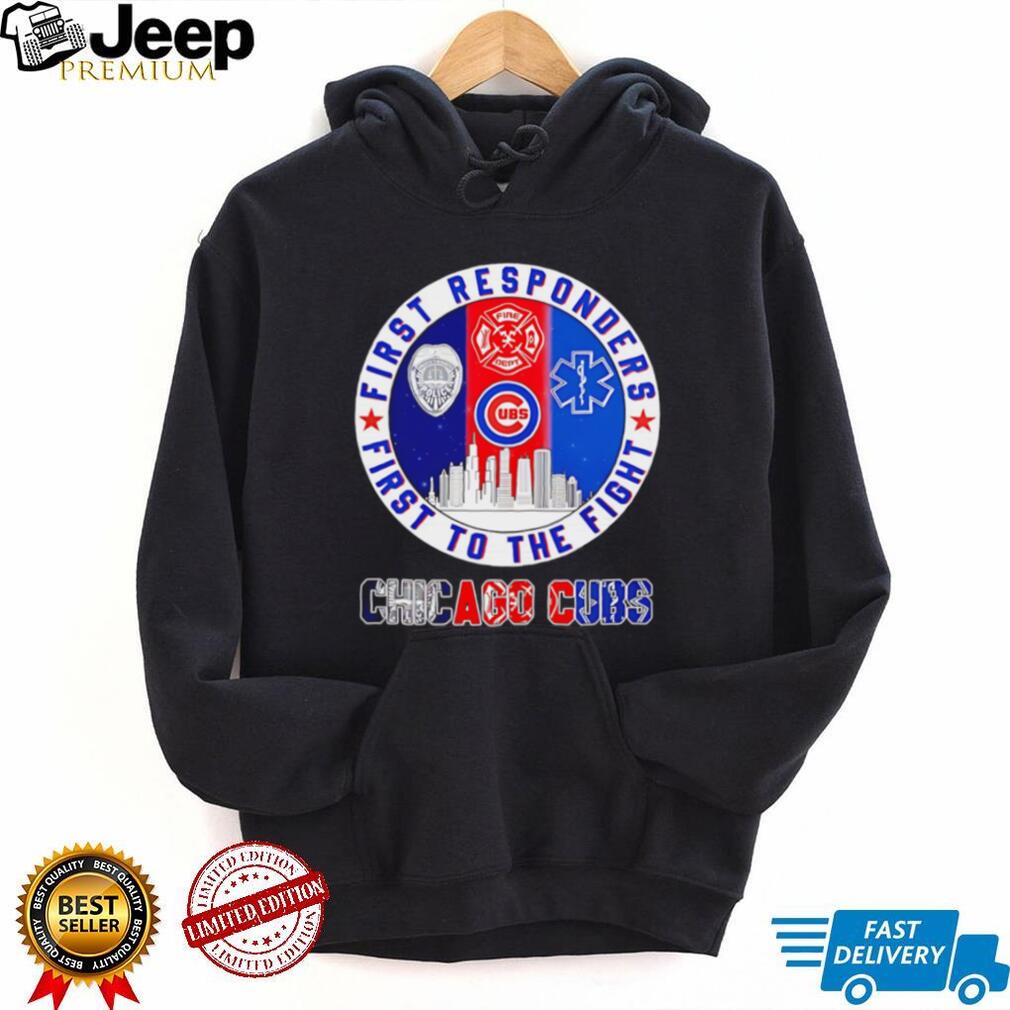 Chicago Cubs First Responders Tribute Baseball Graphic T Shirt