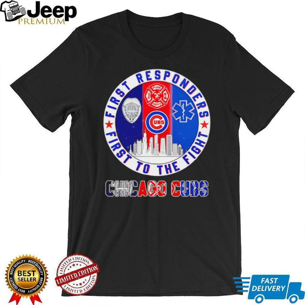 Chicago Cubs First Responders Tribute Baseball Graphic T Shirt