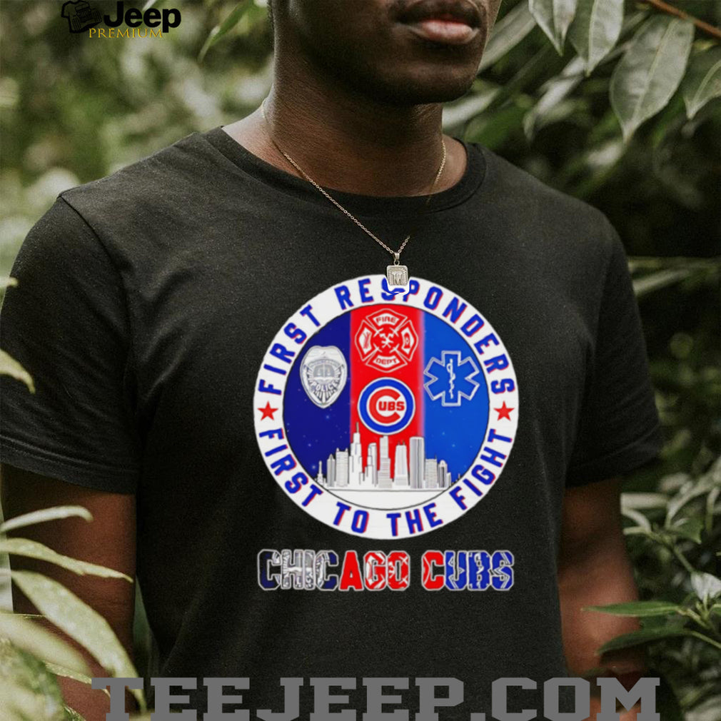 Chicago Cubs First Responders Tribute Baseball Graphic T Shirt