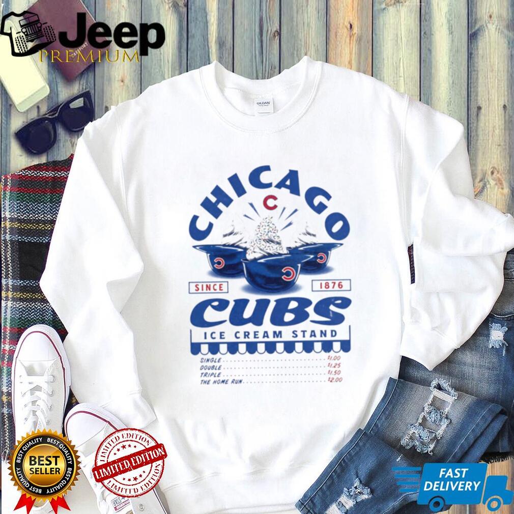 Chicago Cubs Ice Cream Stand Vintage Graphic Baseball T Shirt