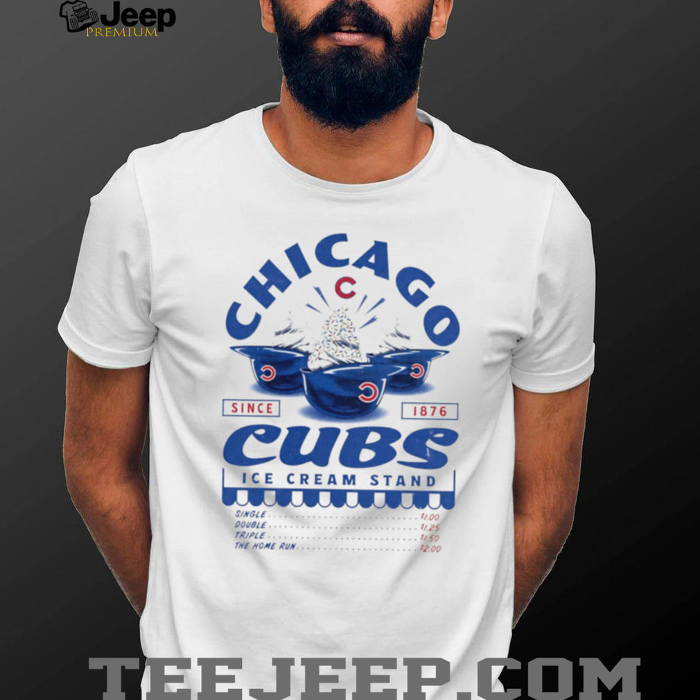 Chicago Cubs Ice Cream Stand Vintage Graphic Baseball T Shirt