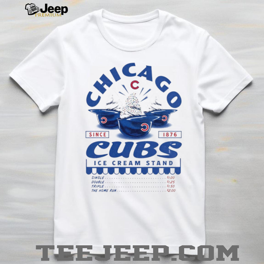 Chicago Cubs Ice Cream Stand Vintage Graphic Baseball T Shirt