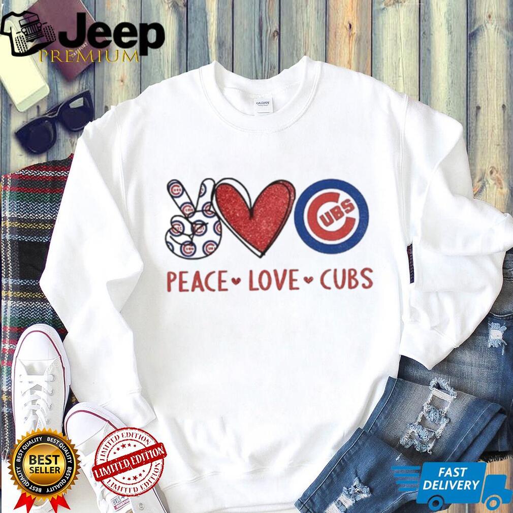 Chicago Cubs Peace Love Cubs Baseball Fan T Shirt
