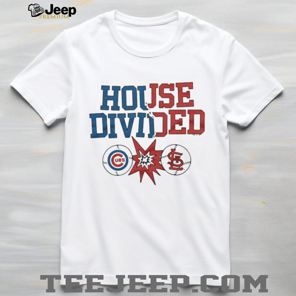 Chicago Cubs St Louis Cardinals Baseball House Divided T Shirt