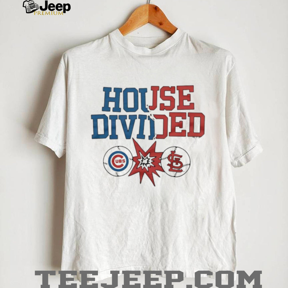 Chicago Cubs St Louis Cardinals Baseball House Divided T Shirt