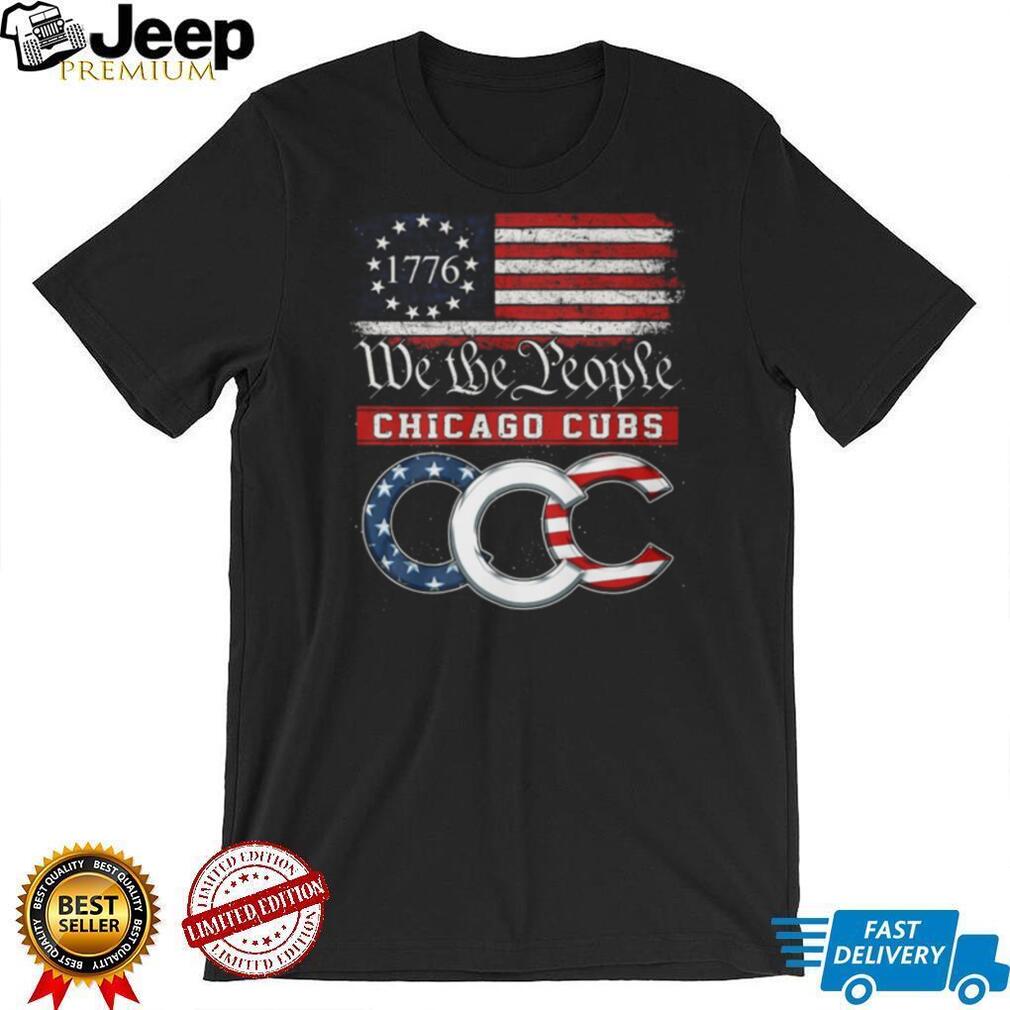 Chicago Cubs We The People 1776 Patriotic American Flag T Shirt