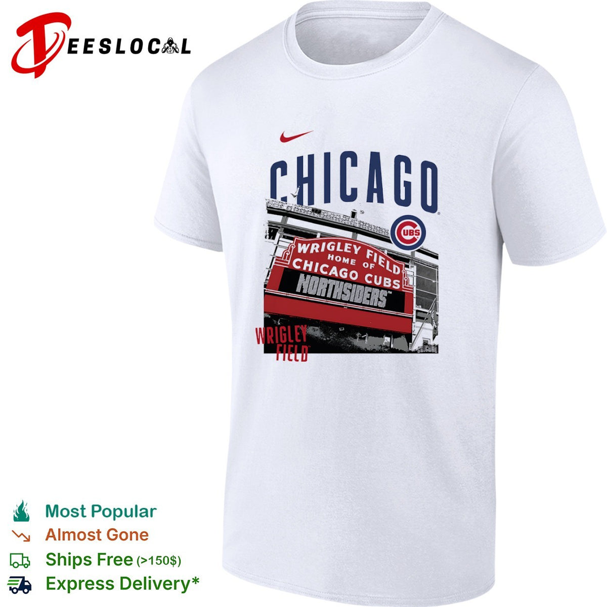 Chicago Cubs Wrigley Field Home of Chicago Cubs Northsiders MLB shirt