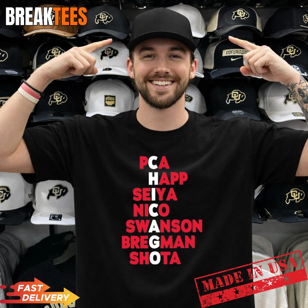 Chicago Cubs player names 2026 PCA Happ Seiya Nico Swanson Bregman Shota Shirt