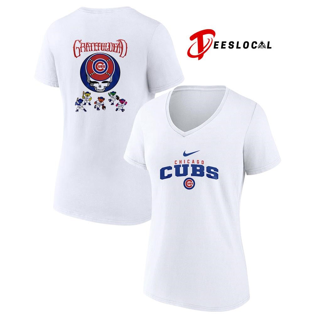 Chicago Cubs x Grateful Dead bear mascot shirt
