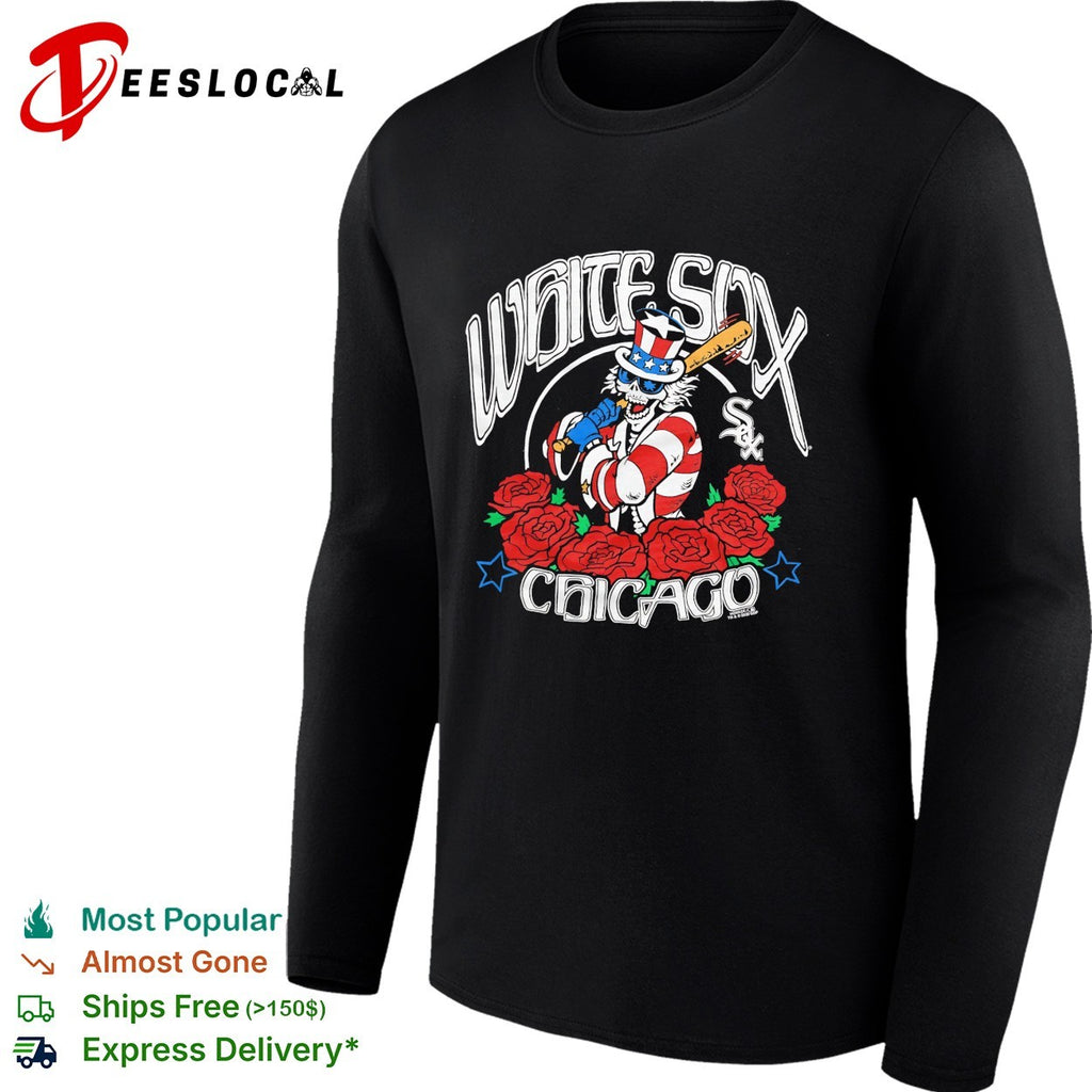 Chicago White Sox x Grateful Dead Uncle Sam roses MLB graphic shirt