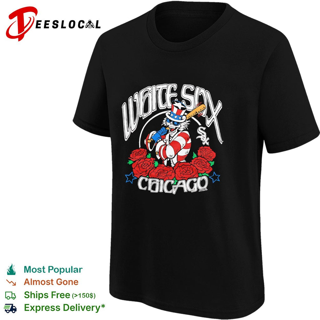 Chicago White Sox x Grateful Dead Uncle Sam roses MLB graphic shirt