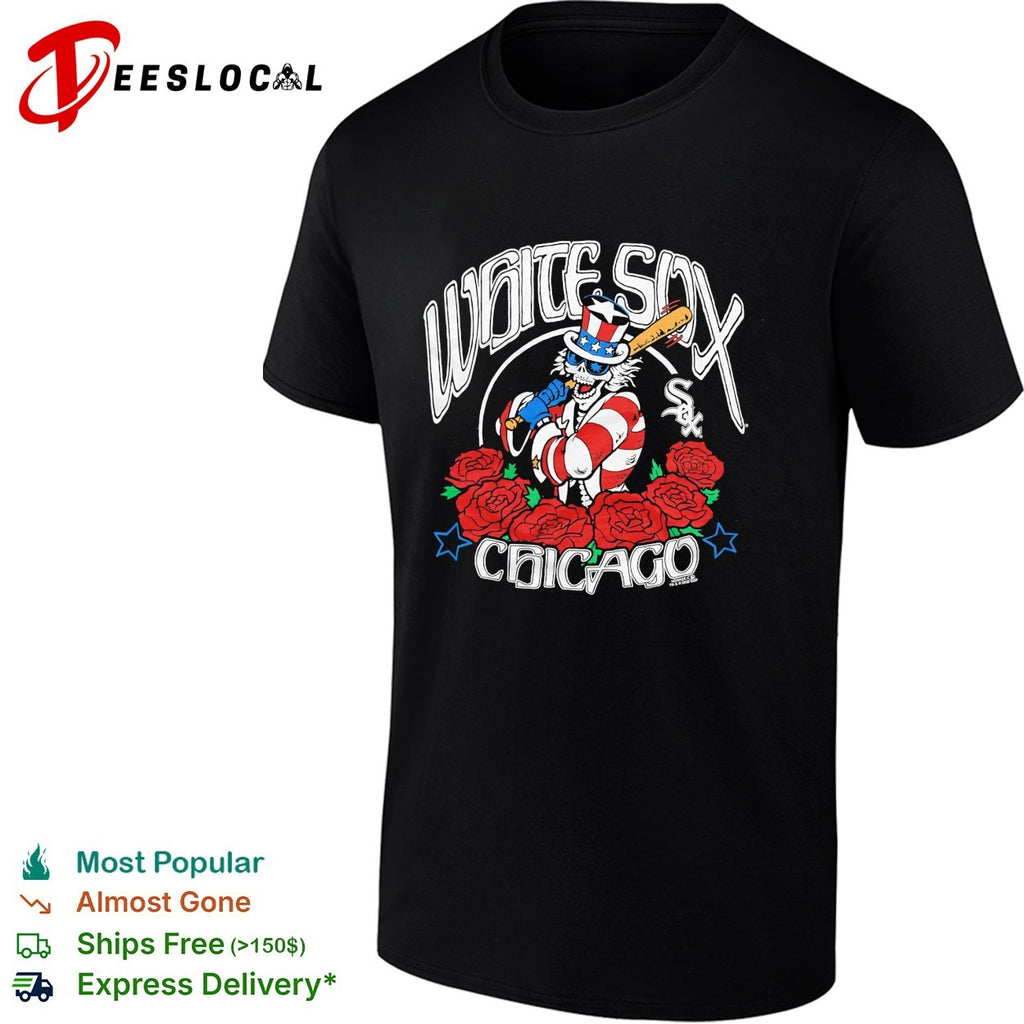 Chicago White Sox x Grateful Dead Uncle Sam roses MLB graphic shirt