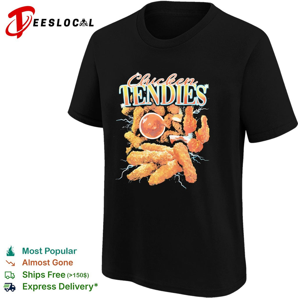 Chicken Tendies fried food snacks theme lightning shirt