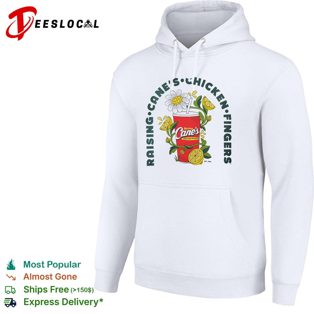 Chicken fingers drink lemon vintage badge shirt