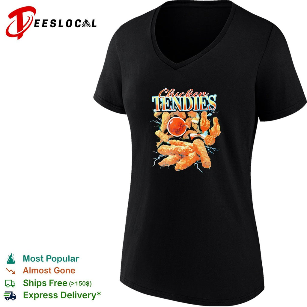 Chicken tendies food lightning vintage graphic shirt