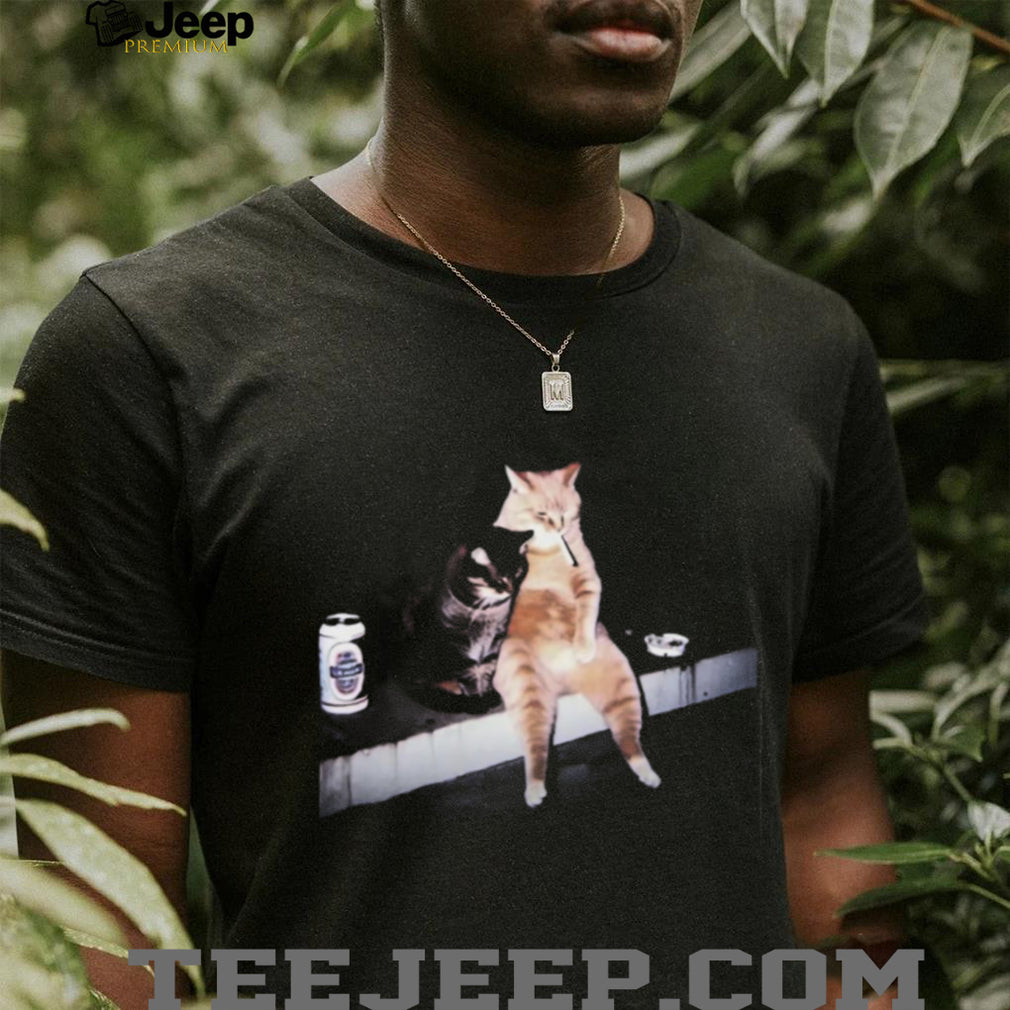 Chill Cats Smoking And Drinking Beer Funny Retro Comfort Colors T Shirt