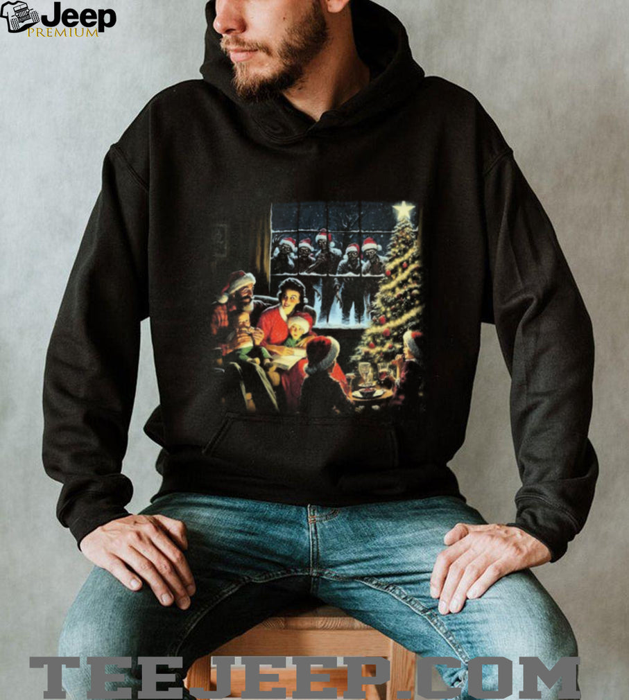 Christmas Zombie Apocalypse Holiday Family Dinner Horror Graphic T Shirt